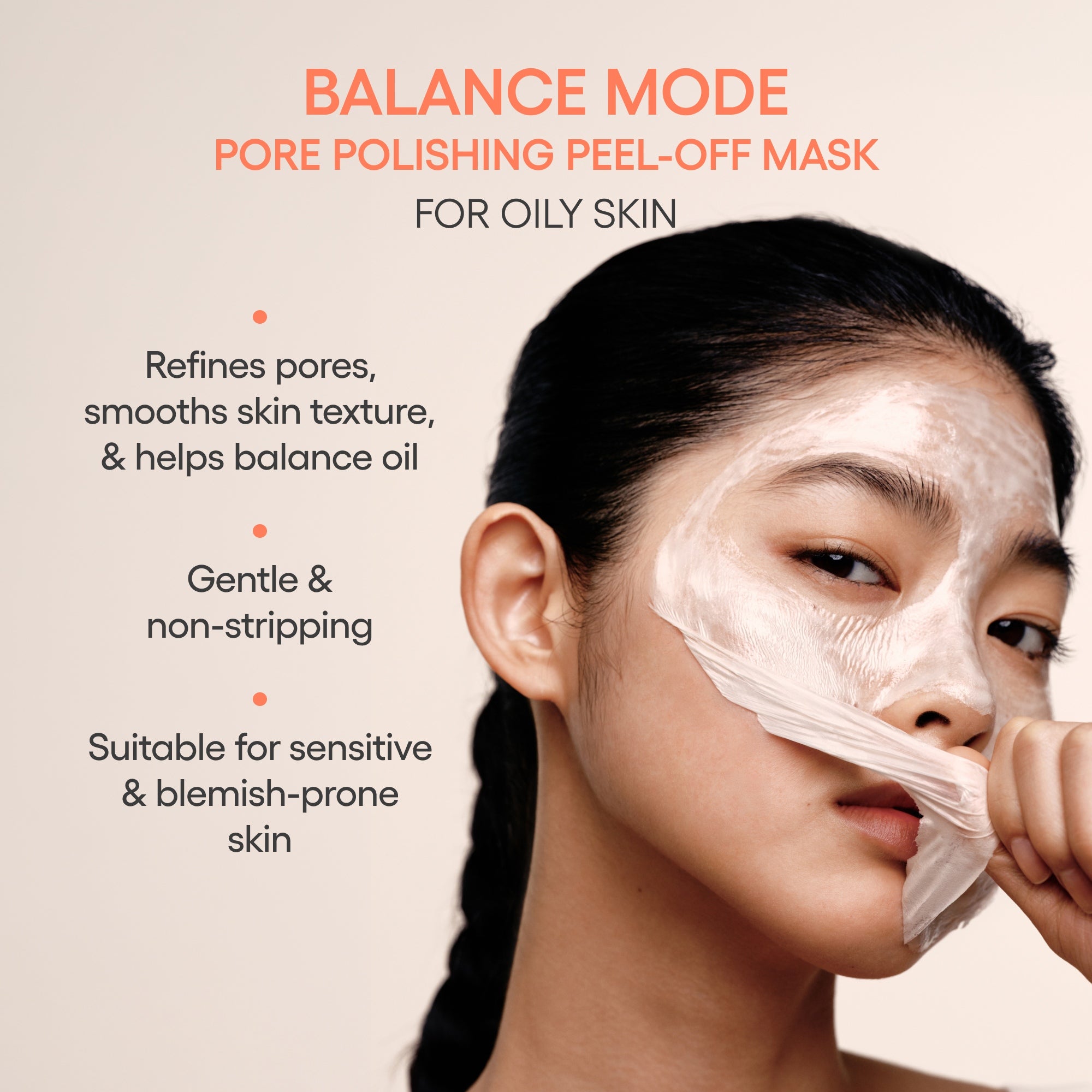 Alternative view of Balance Mode Pore Polishing Peel-off Mask